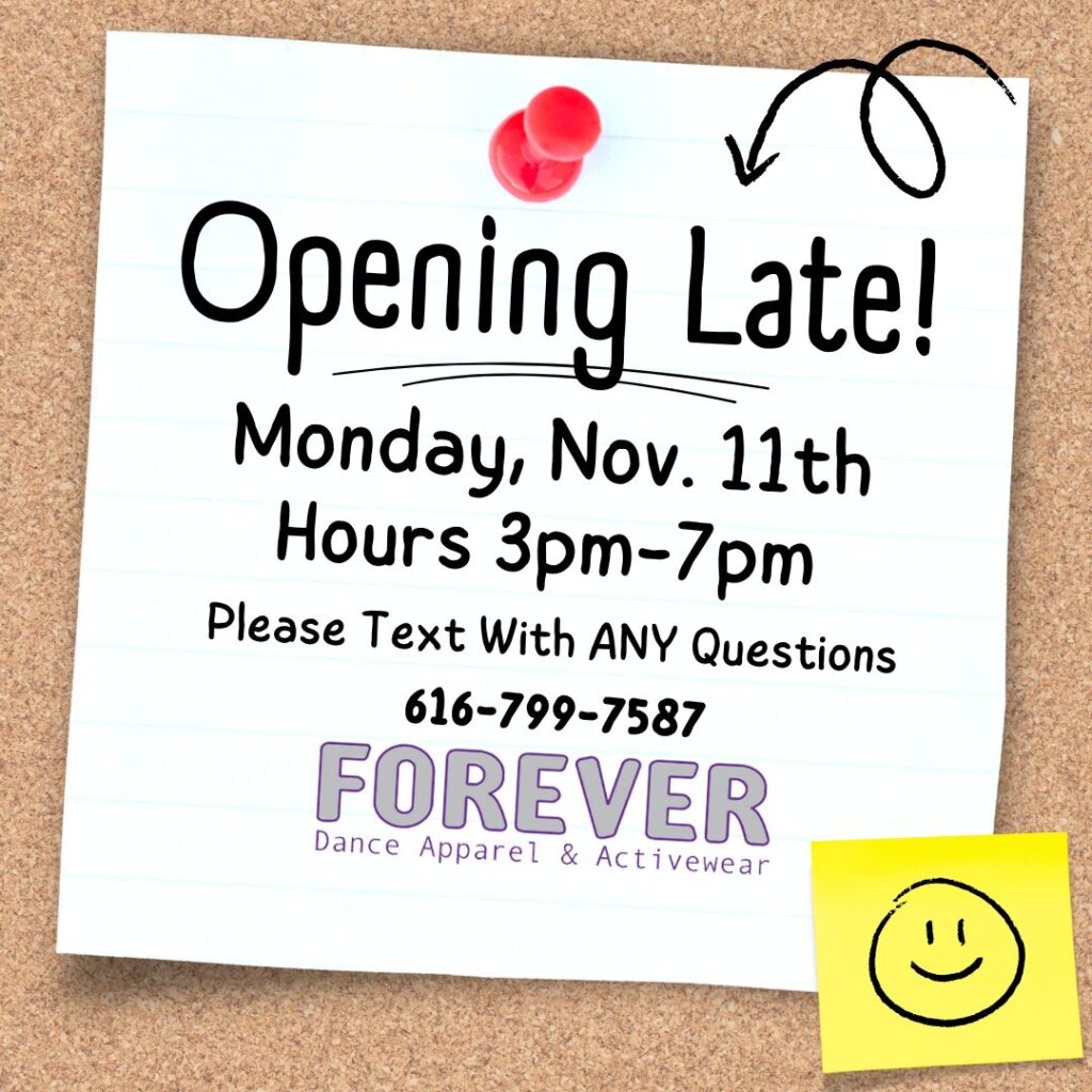 Opening Late!
Monday, Nov. 11th
Hours 3pm-7pm
Please Text With ANY Questions
616-799-7587